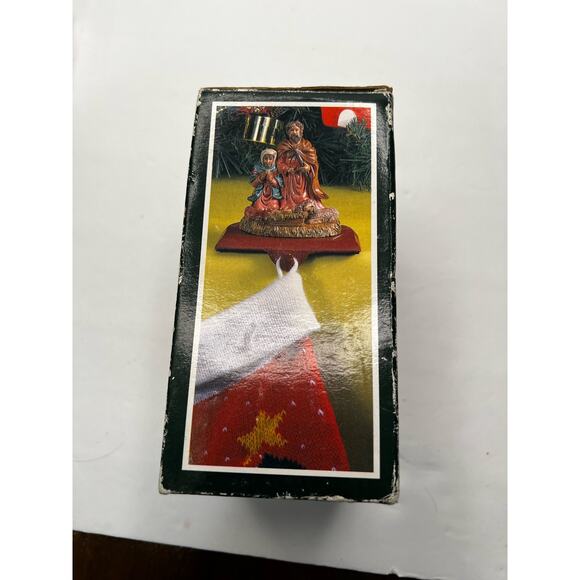 Stocking hanger, Cedar Creek Christmas Collection Vintage Small dot missing red - Picture 4 of 11